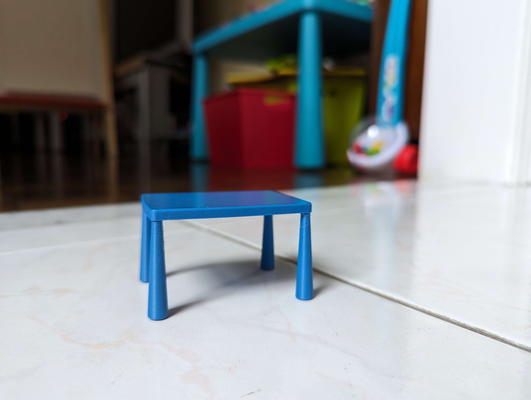 mini ikea mammut table remixed by hubuki household decor small minature dollhouse playhouse kids 3d print model - Mito3D