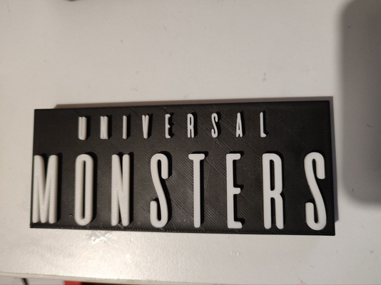 universal monstros logotipo by ndefonte80 casa decoração 3d print model - Mito3D