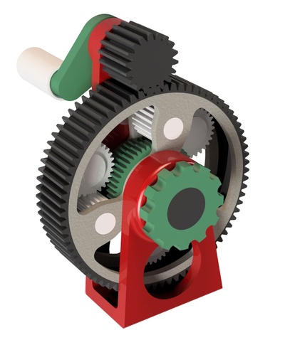 spur gear diferencial by klaus scherz educação engenharia engrenagem engrenagens brinquedo mecânico caixa velocidade lança transmissão biselgear zahnrad mechanicalengineering 3d print model - Mito3D