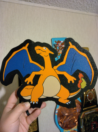 charizard conduziu luz caixa by balorfan85 arte sinais logotipos pokémon 3d print model - Mito3D