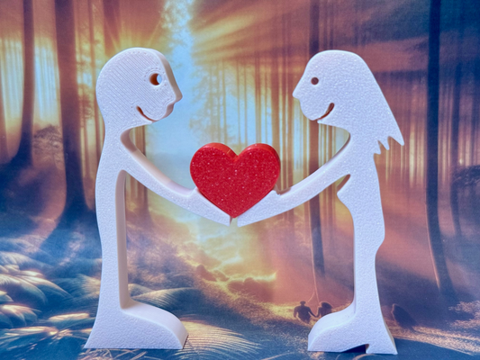 compartir amor pareja in by línea clave estudio arte esculturas escultura hombre mujer resumen arte abstracto corazón humano cuerpo amigos amigo amistad 3d print model - Mito3D