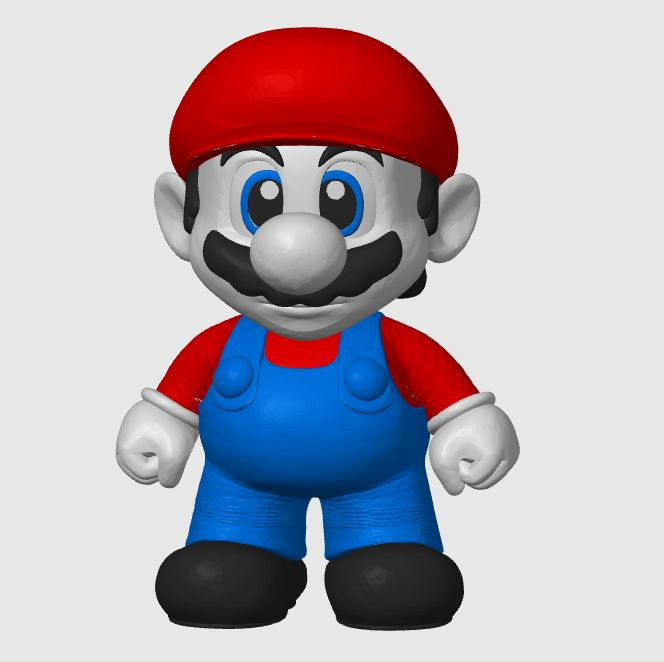 mario remezclado by olle3d arte esculturas súper italiano nes rpg alto escuela politécnica multicolor 3D print model - Mito3D