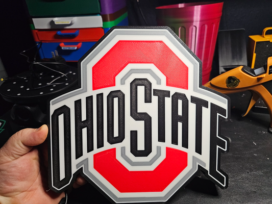 ohio etat buckeyes lumière boîte by joshdusseau art panneaux logos ncaa 3d print model - Mito3D