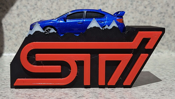 sti scrivania logo w die cast macchina titolare supporto by ryaneveritt94 arte segni loghi subaru wrx accessori 3d print model - Mito3D