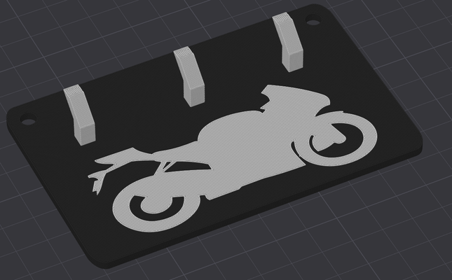 motorcycle key wall hanger by brunoortolano art signs & logos ducati 3d print model - Mito3D