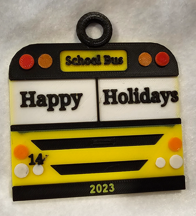 école autobus ornement 2023 by remarquédiamant ménage décor bus scolaire noël christmas2023 3d print model - Mito3D