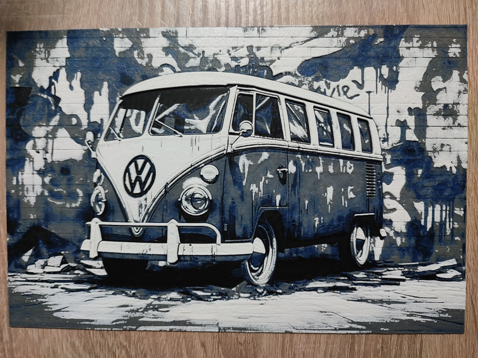 4-color hueforge vw volkswagen van bus 02 by avdh 1983 art 2d 3D print model - Mito3D