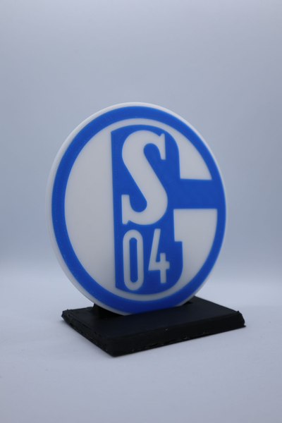 fc schalke 04 logo by tarik77 art panneaux logos football football bundesliga fcschalke04 gelsenkirchen 3d print model - Mito3D