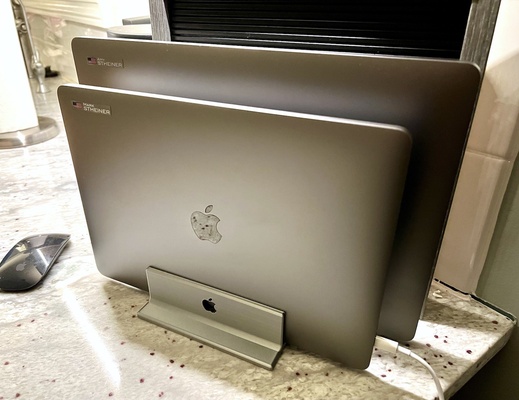 duplo macbook pró 2020 vertical ficar pé remixado by desmodrômico ferramentas aparelhos suporte doca maçã intel mac macbook pro m1 3d print model - Mito3D