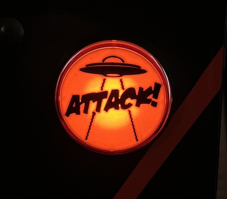afmr attack mars reissue pinball launch button insert remixed by desmodromic toys & games cgc 3d print model - Mito3D