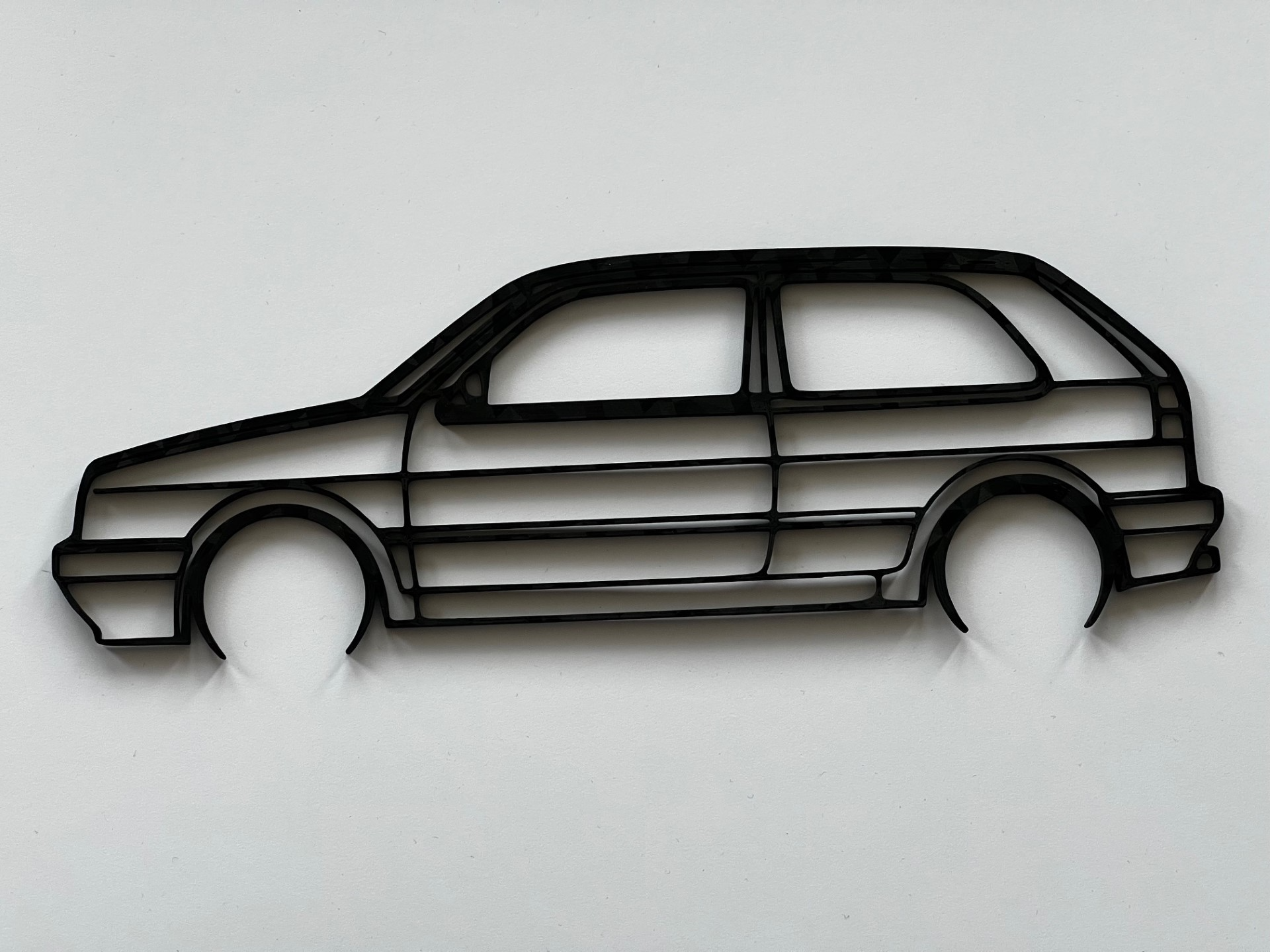 volkswagen mkii mk2 golf mur art silhouette by xmonikerx 2d vw 3D print model - Mito3D