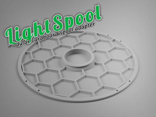 lichtpool federgewicht karton spule adapter by schichtmeister 3d drucker zubehör esun jayo 3d print model - Mito3D