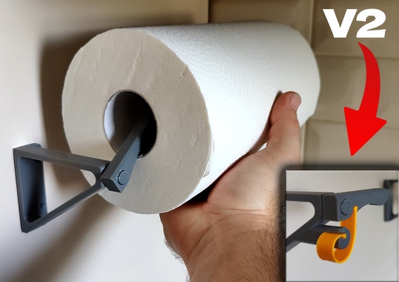 papel toalha suporte impressão in colocar rápido liberação carga by yogitech casa modelos printinplace skadis porta 3d print model - Mito3D
