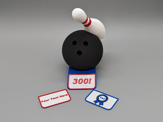 personnalisable bowling trophée by madmax3d ménage décor balle épingle 3d print model - Mito3D