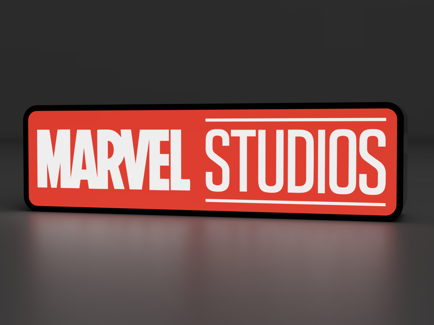 maravilha estúdios conduziu caixa luz by lozagon1234 arte sinais logotipos placa logotipo artes histórias quadrinhos marvelstudios 3D print model - Mito3D