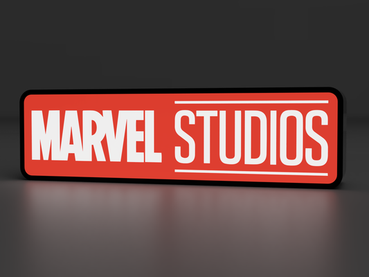 maravilha estúdios conduziu caixa luz by lozagon1234 arte sinais logotipos placa logotipo artes histórias quadrinhos marvelstudios 3d print model - Mito3D