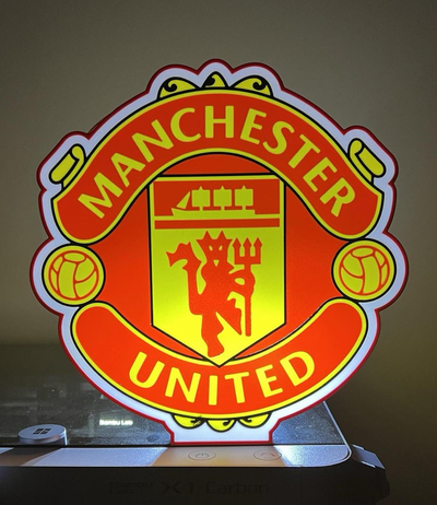 epl manchester unito lightbox by dannazione passatempo fai sport all'aperto ams calcio 3d print model - Mito3D