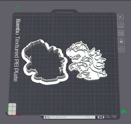 super mario bowser cookie cutter by blckstar tools hand cookiecutter mariobros kitchen cooking 3d print model - Mito3D