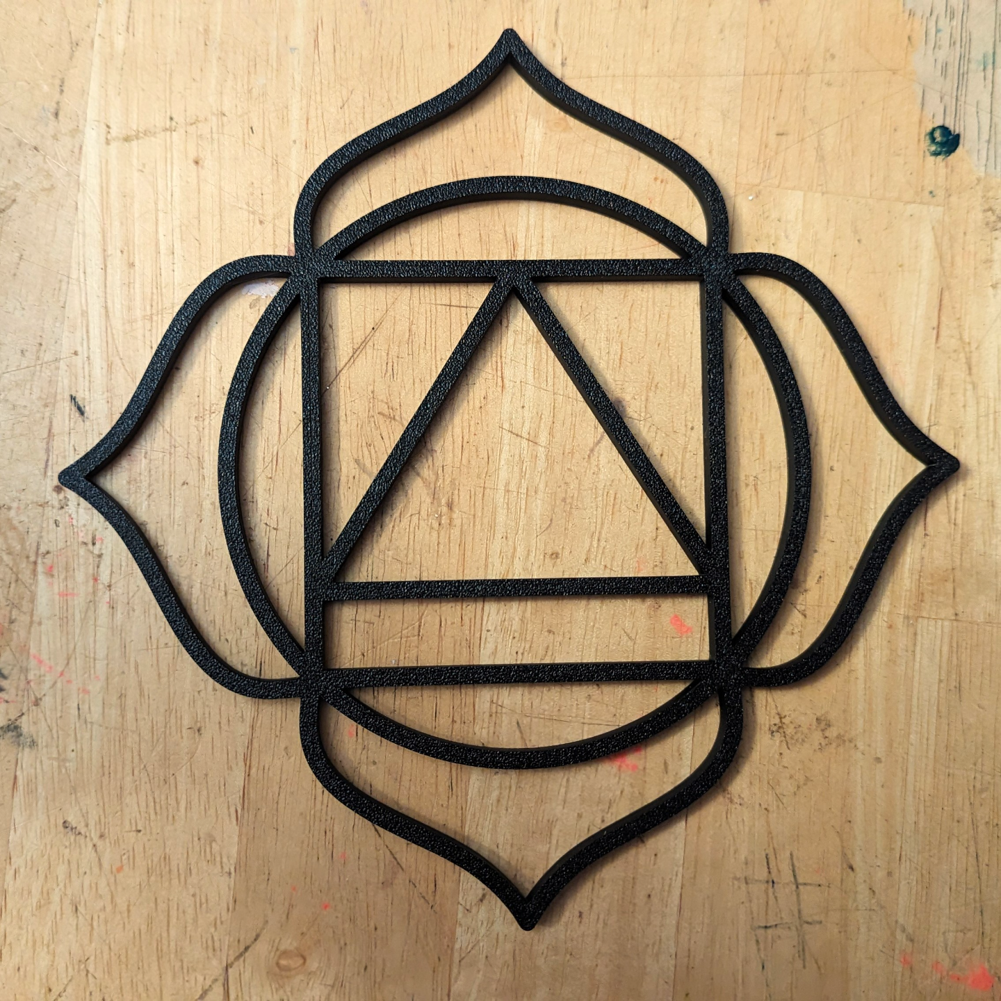 root chakra single color wall art by omegapoint 2d 3D print model - Mito3D