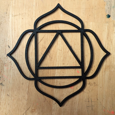 root chakra single color wall art by omegapoint 2d 3d print model - Mito3D