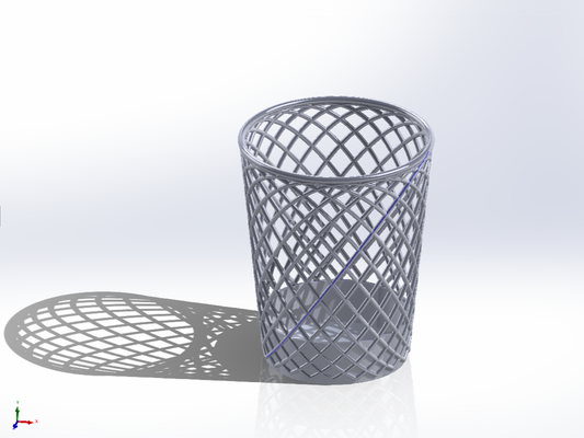 table trashcan by y-hua-y-hua household office trash bin 3d print model - Mito3D