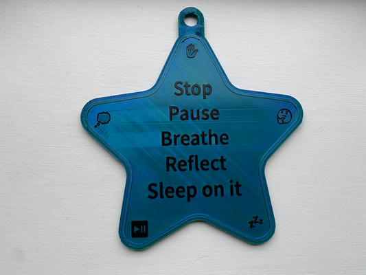 star sign - stop pause breath reflect sleep on it by cxd579 art signs & logos reflection 3d print model - Mito3D