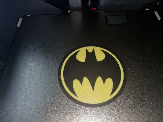 batman coaster remixé by elessar3141 art panneaux logos untersetzer 3d print model - Mito3D