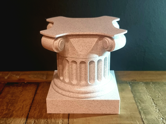 exibição pedestal by quickset45 remixado sandholm casa decoração mármore estante perna pilar estátua fracasso limpar limpo projeto romano parafuso arquitetura pedra ficar pé suporte telefone 3d print model - Mito3D