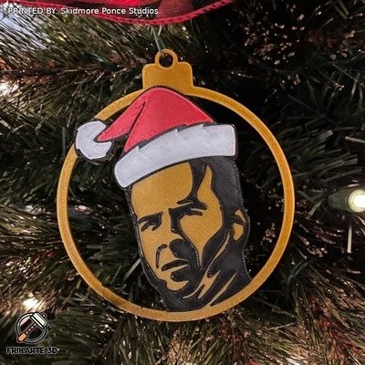 juan mcclane navidad árbol decoración by frikarte3d casa festividades regalo decoración navideña decoraciones navidad feliz adornos navideños christmastreeornament diehard johnmcclane brucewillis 3d print model - Mito3D