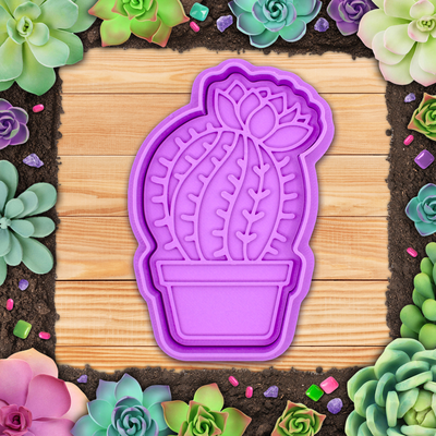 plant - cactus cookie cutter stamp by indibles household house models christmas cookies clay 3d print model - Mito3D