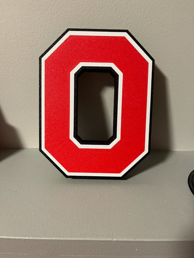 ohio buckeyes bloccare cartello by cf3d disegni arte segni loghi osu ohiostatesign ohiostatebuckeyes blocko 3d print model - Mito3D