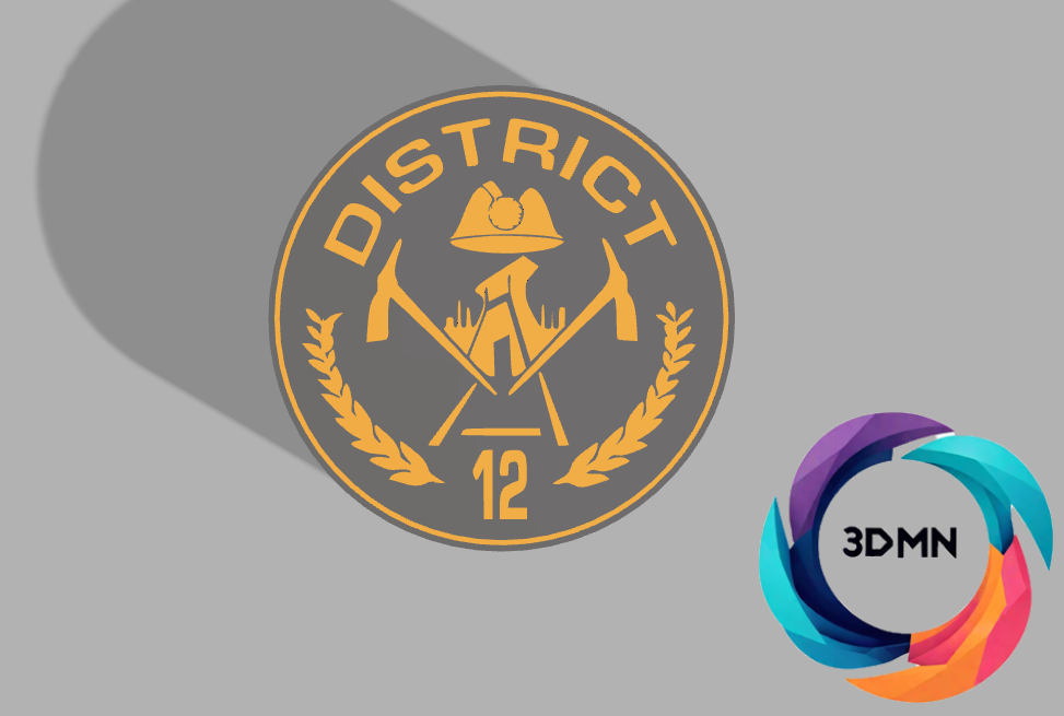 fome jogos distrito 12 conduziu luz caixa by 3dmn arte sinais logotipos filme livros multi cor ams luta morrer vida herói 3D print model - Mito3D