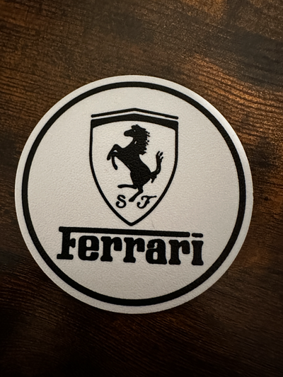 ferrari logo coaster by rmf designs household house models 3d print model - Mito3D