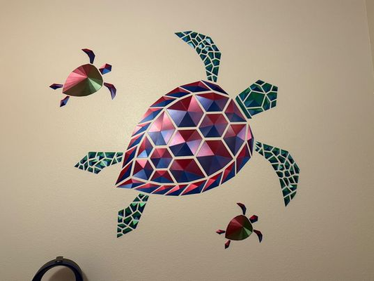 baby schildkröte meer mauer design neu gemischt by abonnieren kunst modelle wandhalterung lowpoly 3d print model - Mito3D