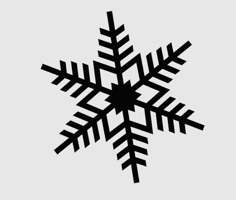 wall art - snowflake by maegu 2d window decor 3d print model - Mito3D