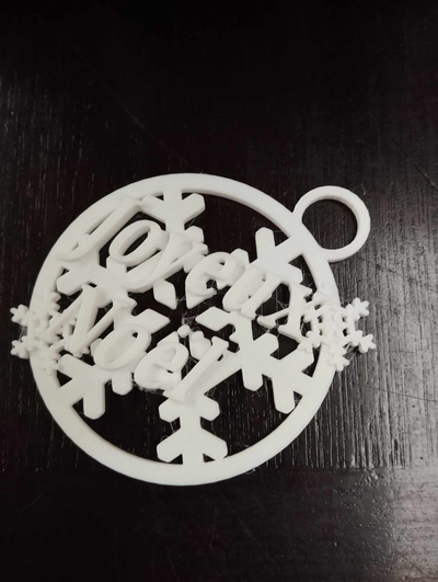 boule süs joyeux noel by minivanbuzz ev halkı şenlikler 3d print model - Mito3D