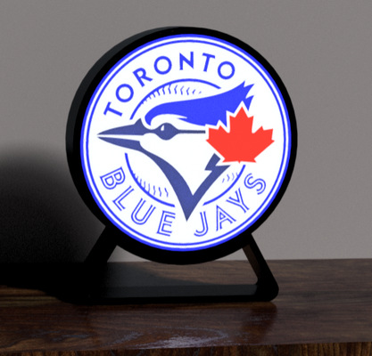 toronto azul jays led caja ligera by mfdesigns3d arte señales logos torontoazulejos bluejays 3d print model - Mito3D