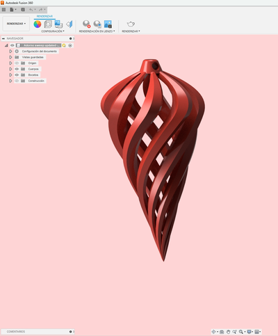 christmas tree twisted ornament by normaker household decor christmasdecoration fusion360 step 3d print model - Mito3D