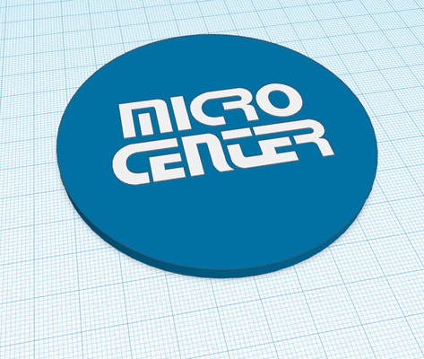 micro centre logo coaster by microcentre 3dlab ménage décor 3d print model - Mito3D