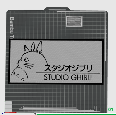 totoro ghibli by 3dkpixelprint household decor logo deco 3d print model - Mito3D