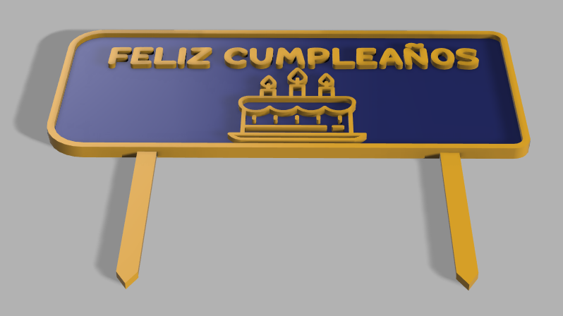 kek feliz cumpleaños by 3dprintingprojects sanat modeller tartılmış decoracion 3D print model - Mito3D