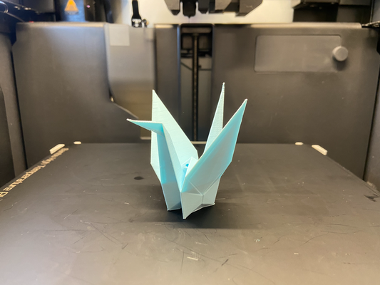 origami crane remixed by encrust3d art sculptures bird paper fold japan animal animalorigami 3d print model - Mito3D