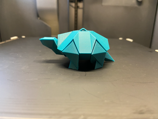 origami tortoise remixed by encrust3d art sculptures turtle ornament paper fold japan animal animalorigami 3d print model - Mito3D