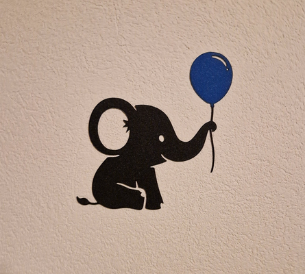 wall art elephant balloon by palumbus 2d 3d print model - Mito3D