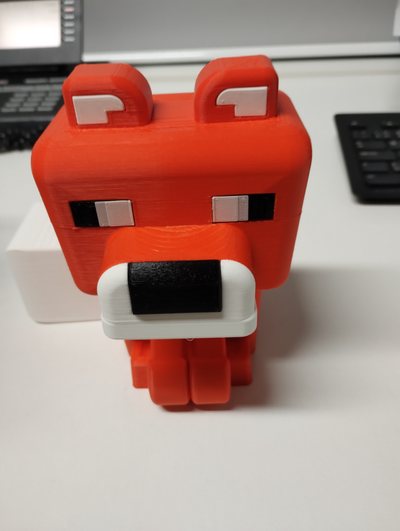 minecraft tilki by tomsev minyatürler hayvanlar oyun heykel hayvan çocuk ev sevinç kahkaha 3d print model - Mito3D