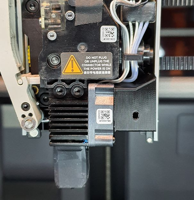 hotend ventilador duto x1c x1 by vida 3d impressora acessórios bambu bambulab laboratório fluxo ar proteção proteger arrasto calor entupir bocal extrusora 3d print model - Mito3D