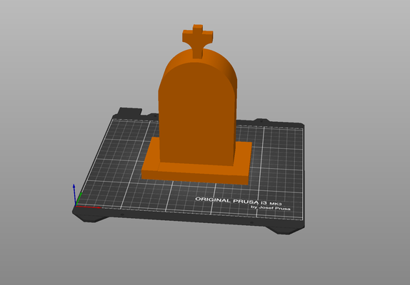 tombstone headstone halloween prop decorative by key guy art sculptures decoration 3d print model - Mito3D