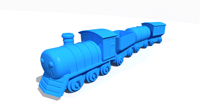 train wagons enfants jouet by trigger737 jouets jeux voiture voitures ikea brio ams rouge locomotive mignonne 3d print model - Mito3D