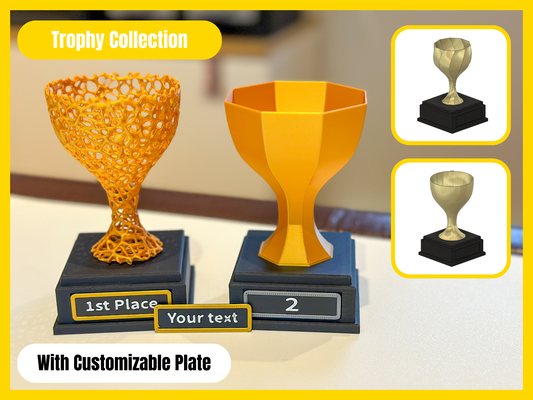 trofeo personalizzabile piatto by buzzzz arte sculture tazza parametrico modificabile cartello voronoi 3d print model - Mito3D