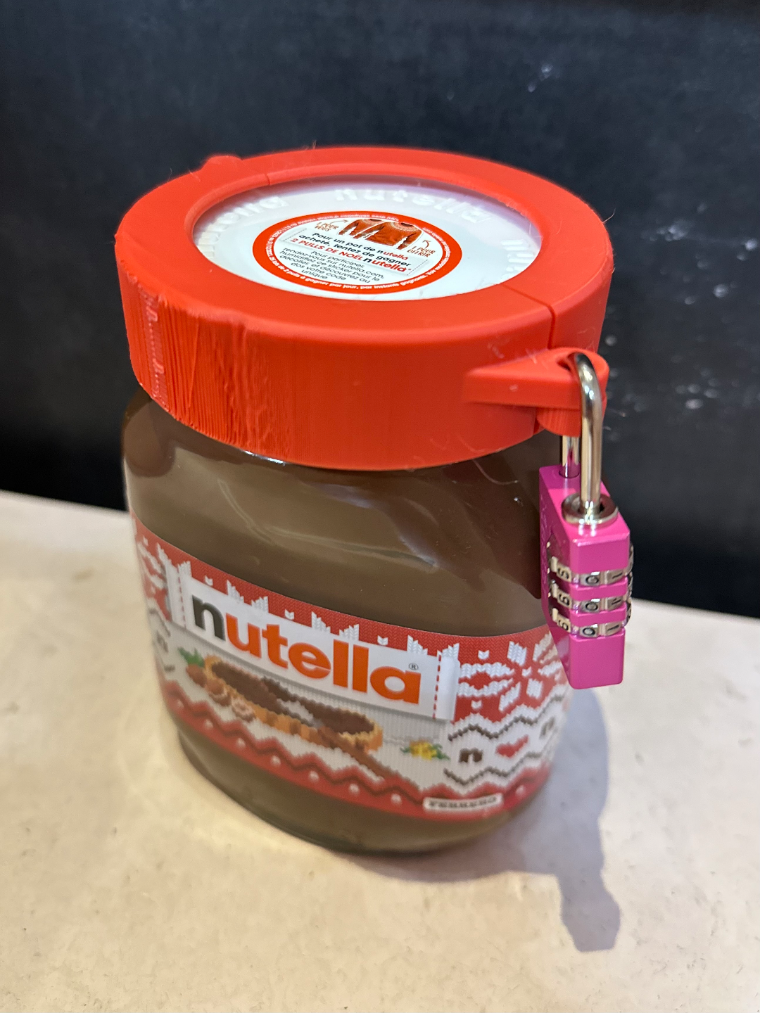 nutellalock 3d by arnauz tools nutella lock kitchen accessories 3D print model - Mito3D